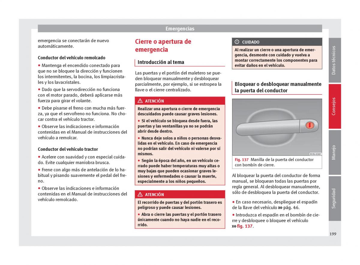 Seat Mii manual del propietario / page 201