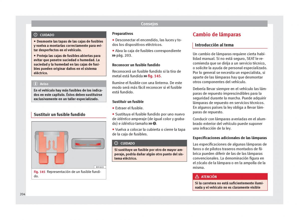 Seat Mii manual del propietario / page 206