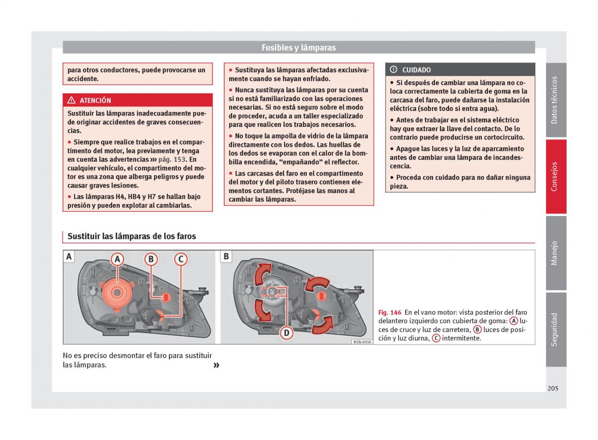 Seat Mii manual del propietario / page 207