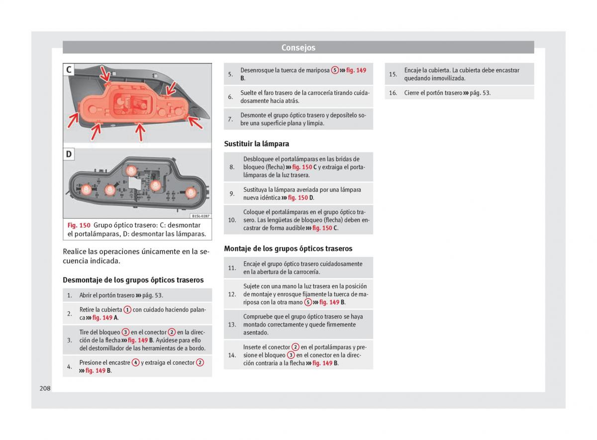 Seat Mii manual del propietario / page 210