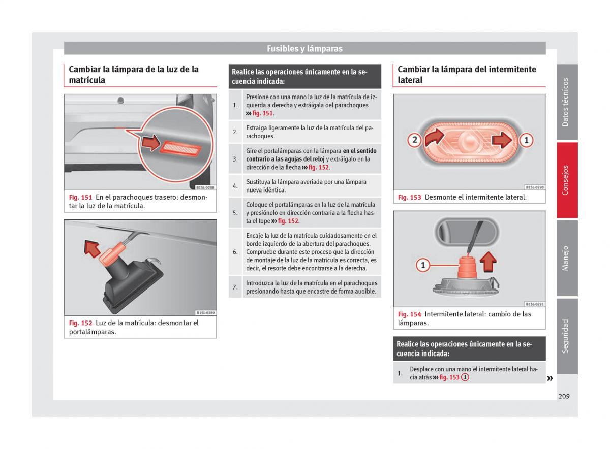 Seat Mii manual del propietario / page 211