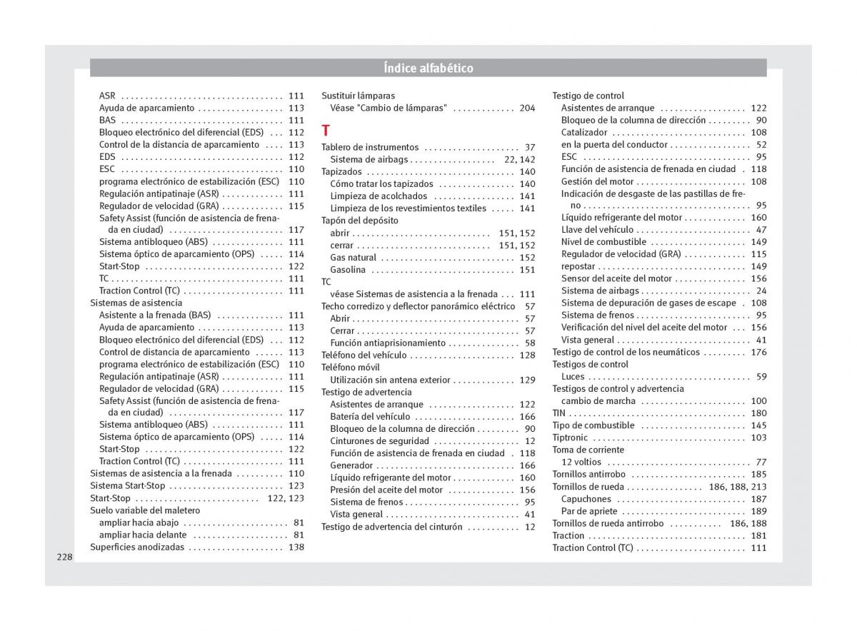 Seat Mii manual del propietario / page 230