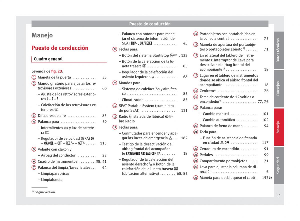 Seat Mii manual del propietario / page 39