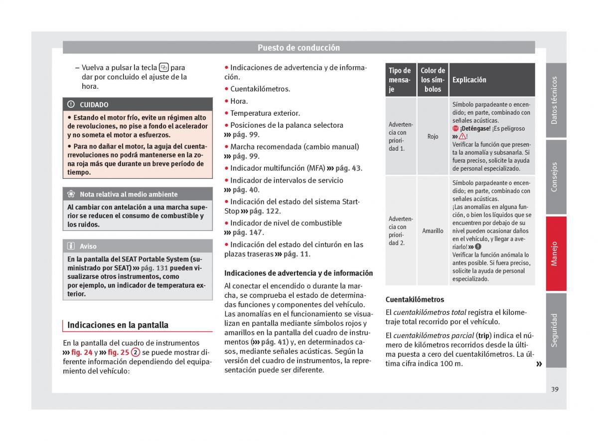 Seat Mii manual del propietario / page 41