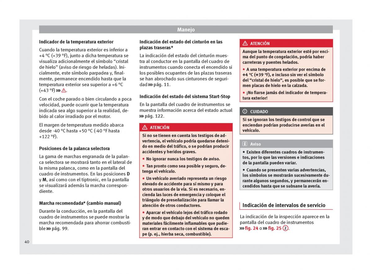 Seat Mii manual del propietario / page 42