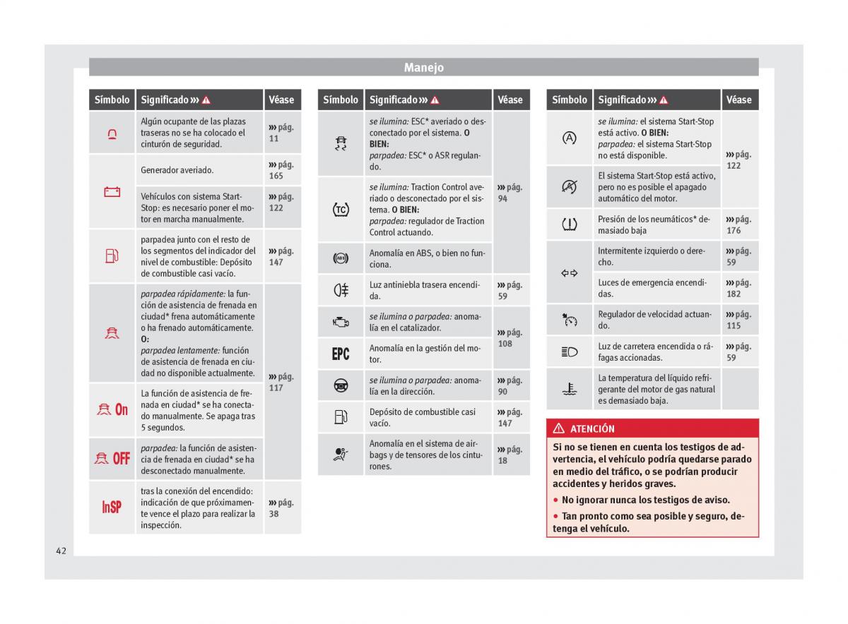 Seat Mii manual del propietario / page 44