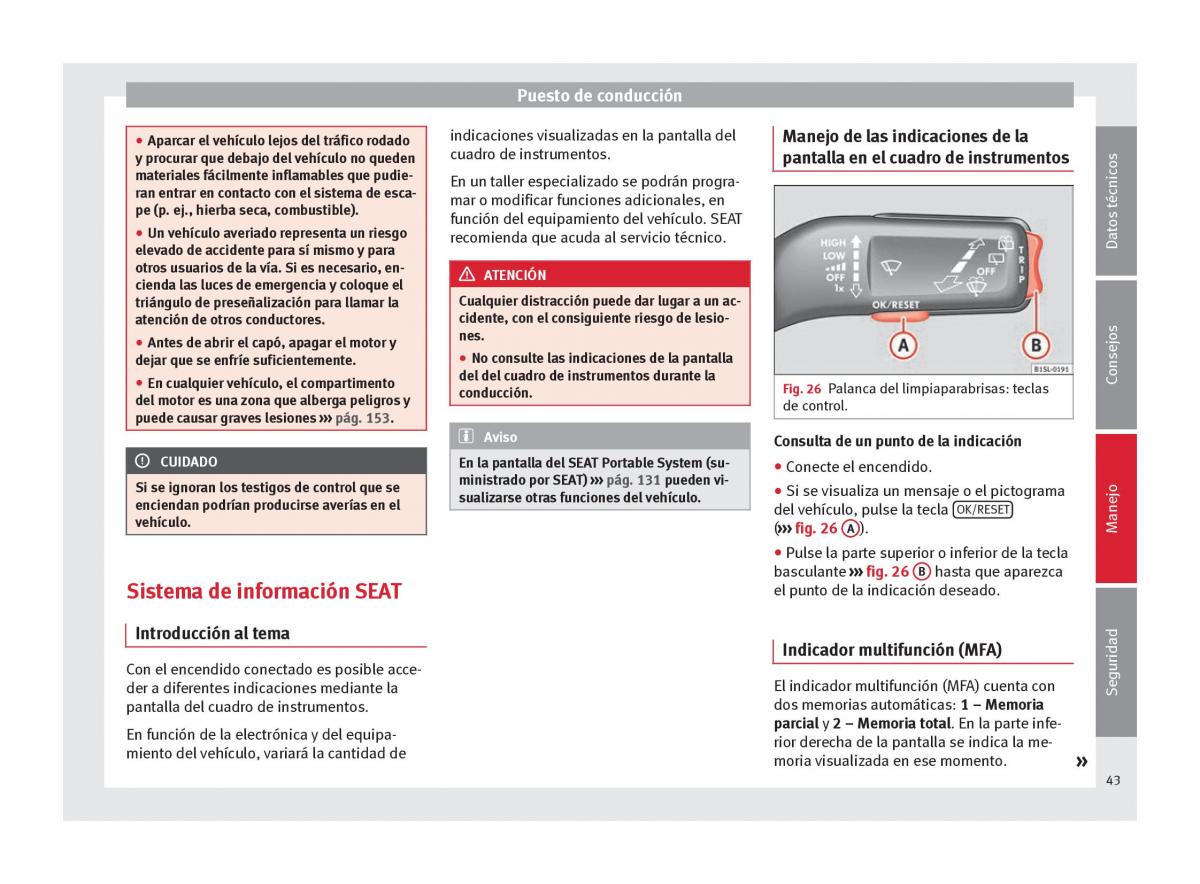 Seat Mii manual del propietario / page 45