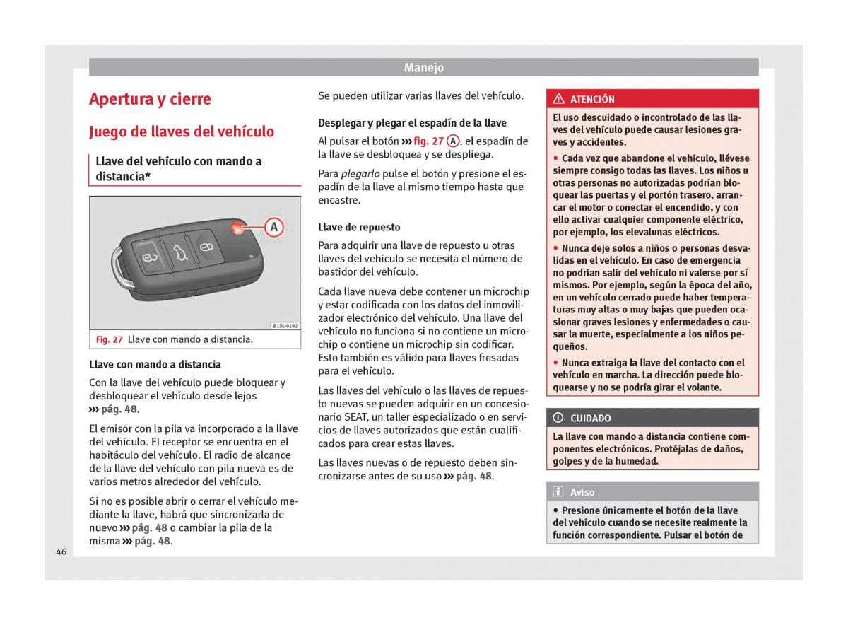 Seat Mii manual del propietario / page 48