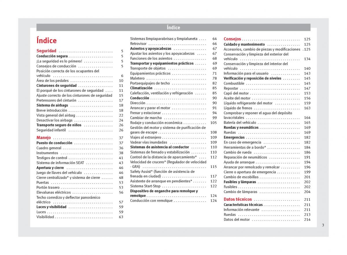 Seat Mii manual del propietario / page 5