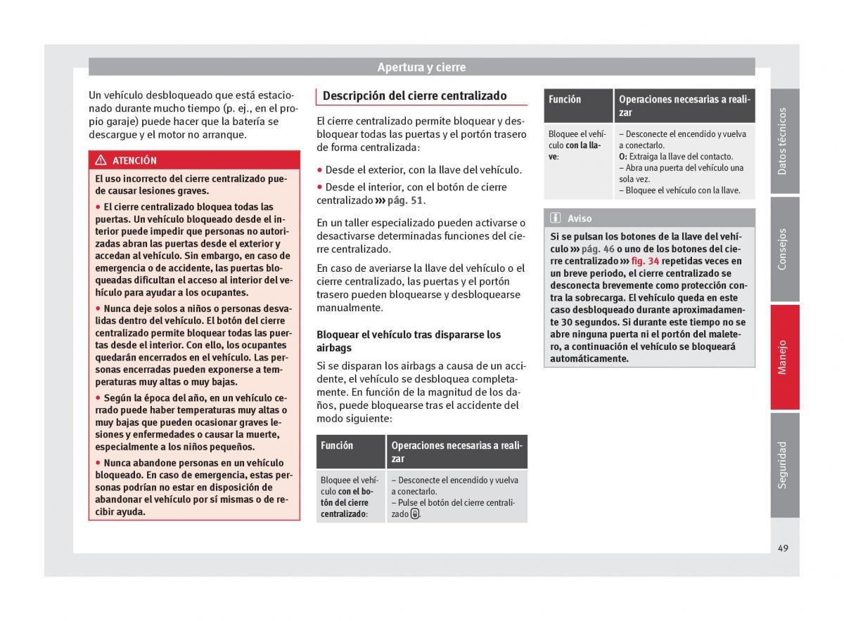 Seat Mii manual del propietario / page 51