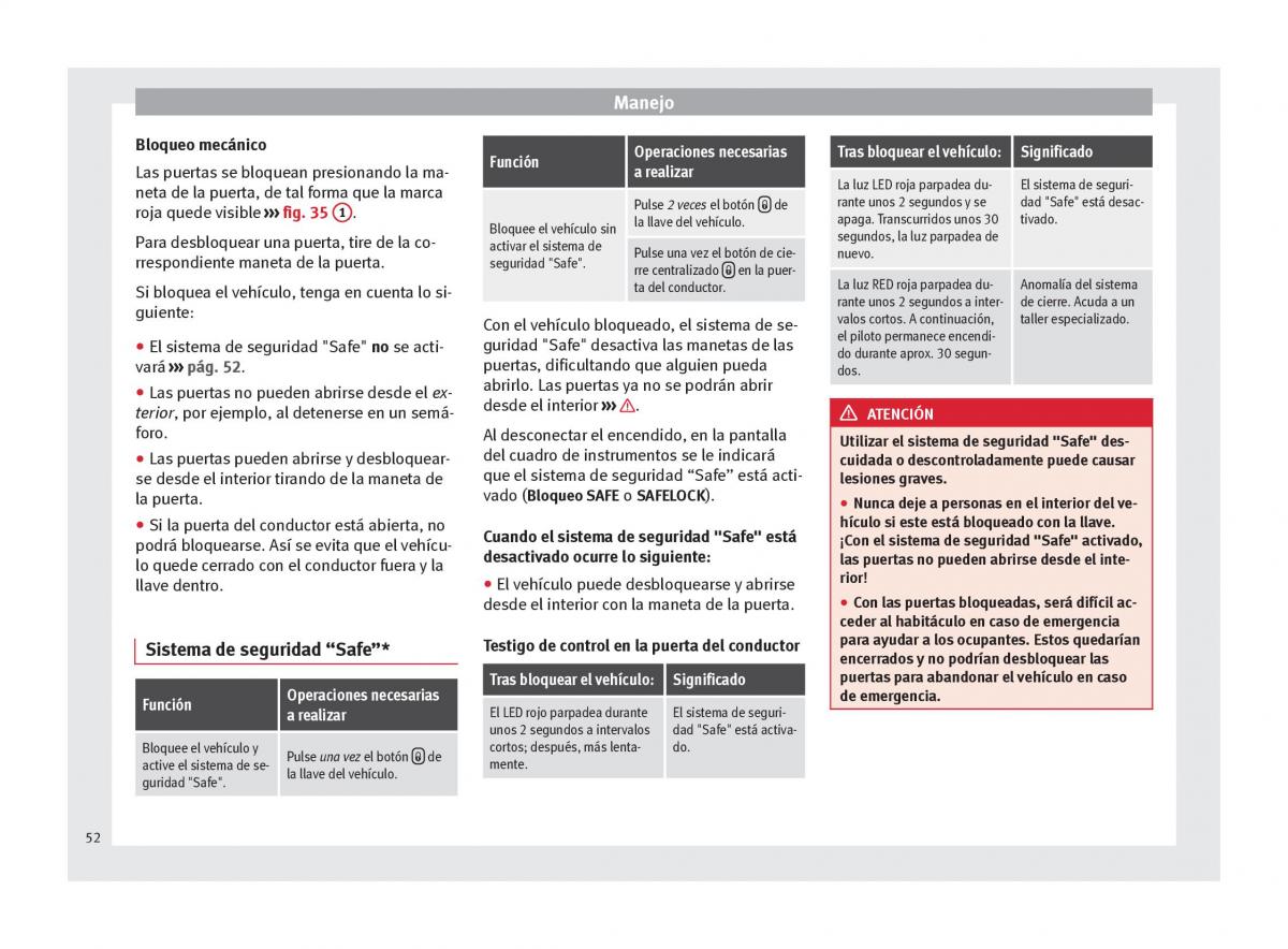 Seat Mii manual del propietario / page 54