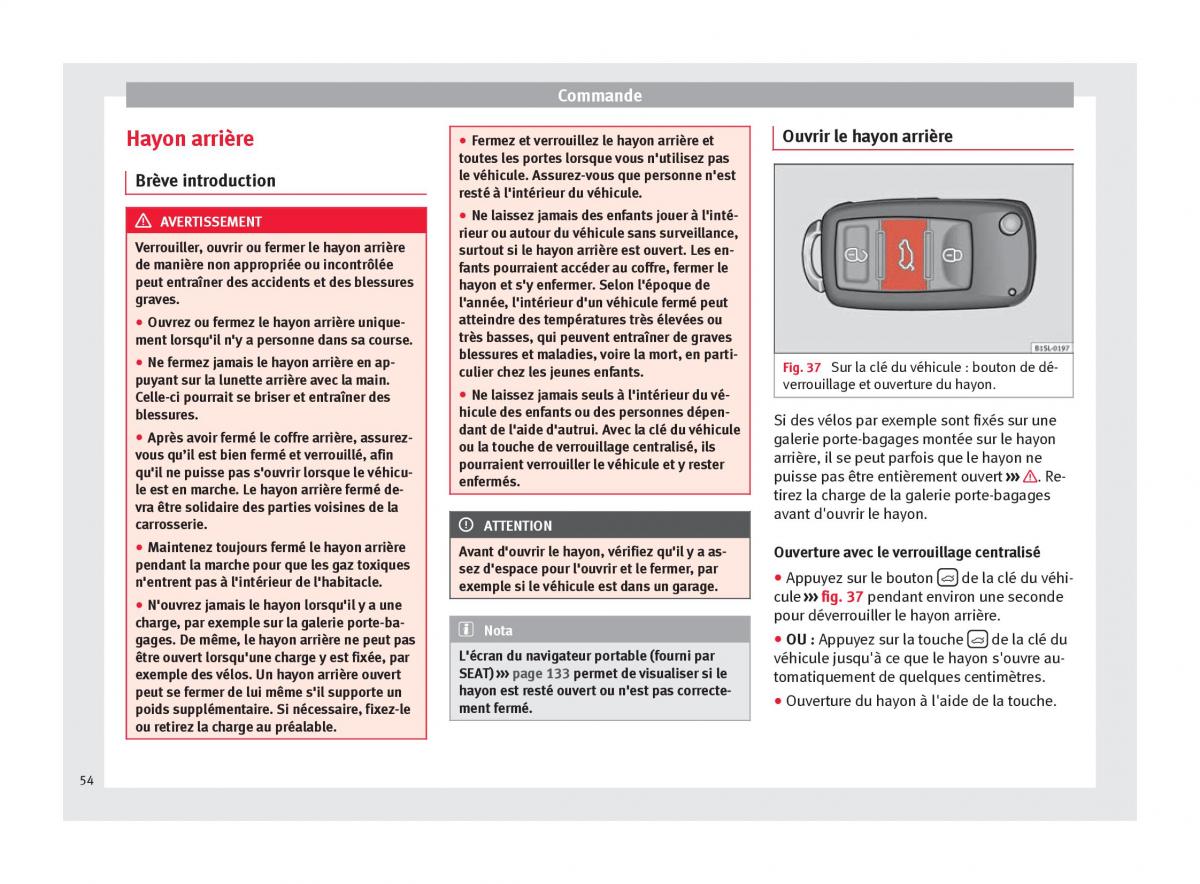 Seat Mii manuel du proprietaire / page 56