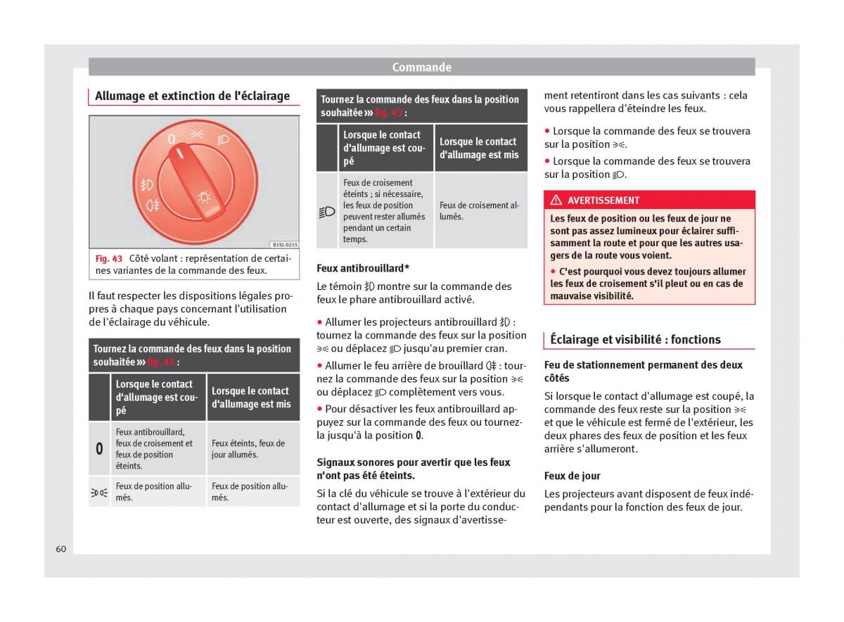 Seat Mii manuel du proprietaire / page 62