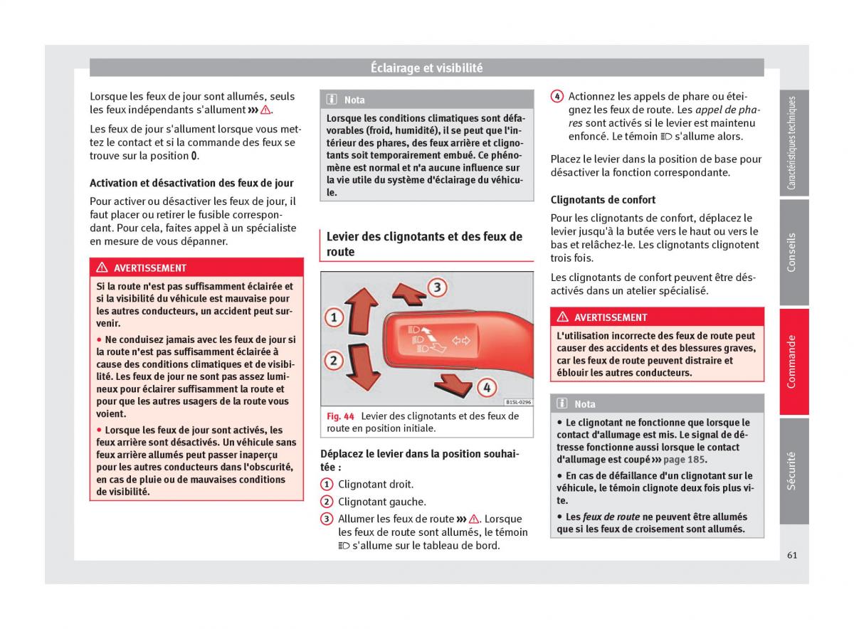 Seat Mii manuel du proprietaire / page 63