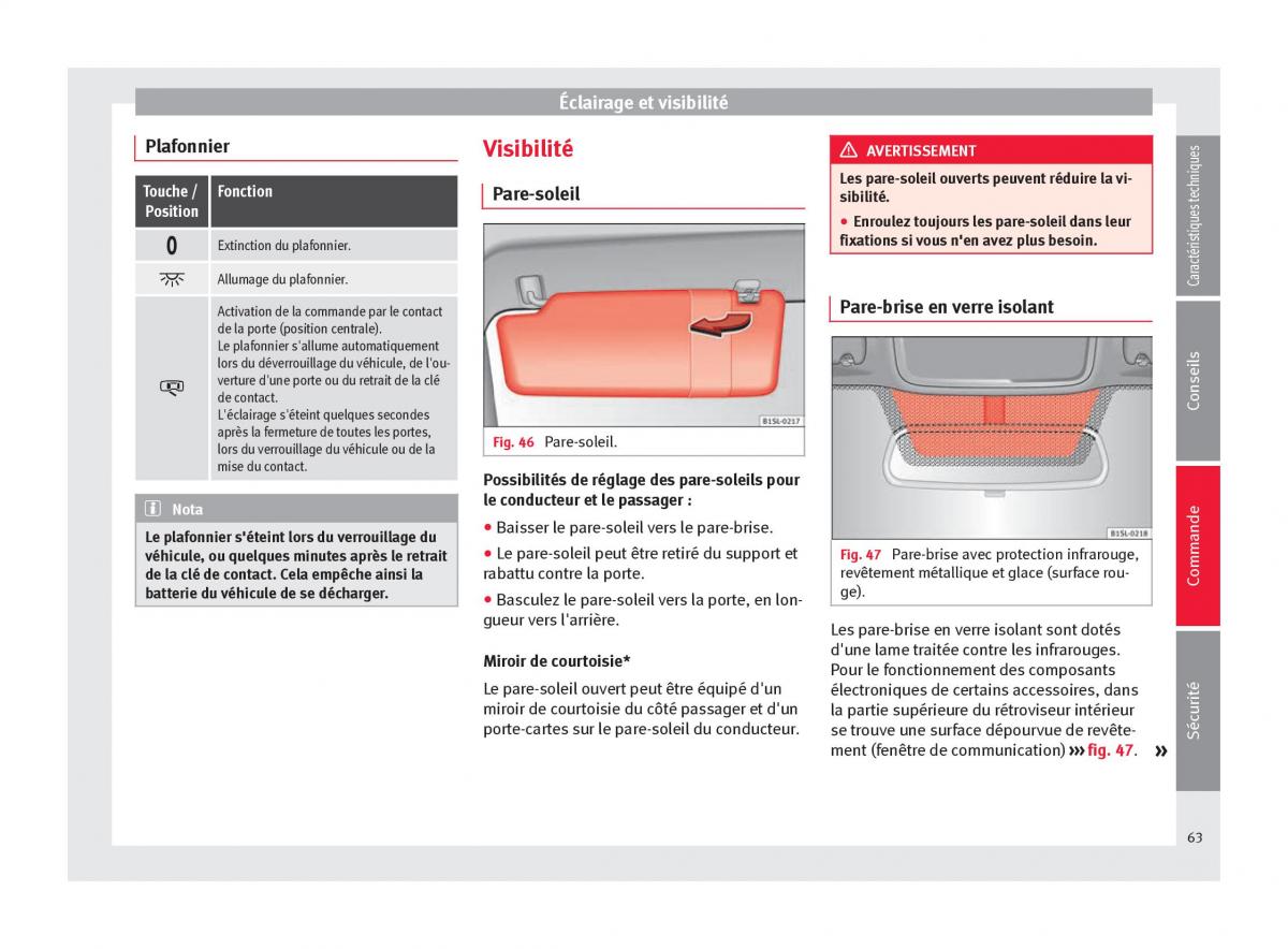 Seat Mii manuel du proprietaire / page 65