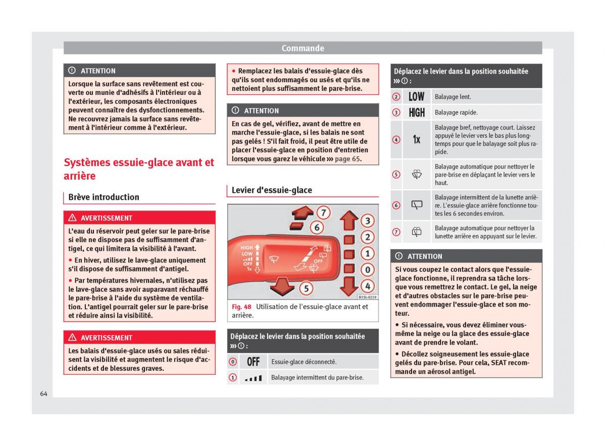 Seat Mii manuel du proprietaire / page 66