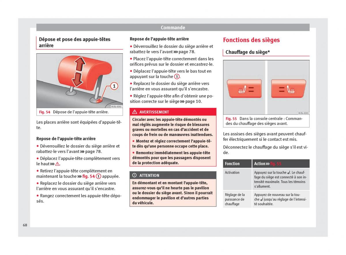 Seat Mii manuel du proprietaire / page 70