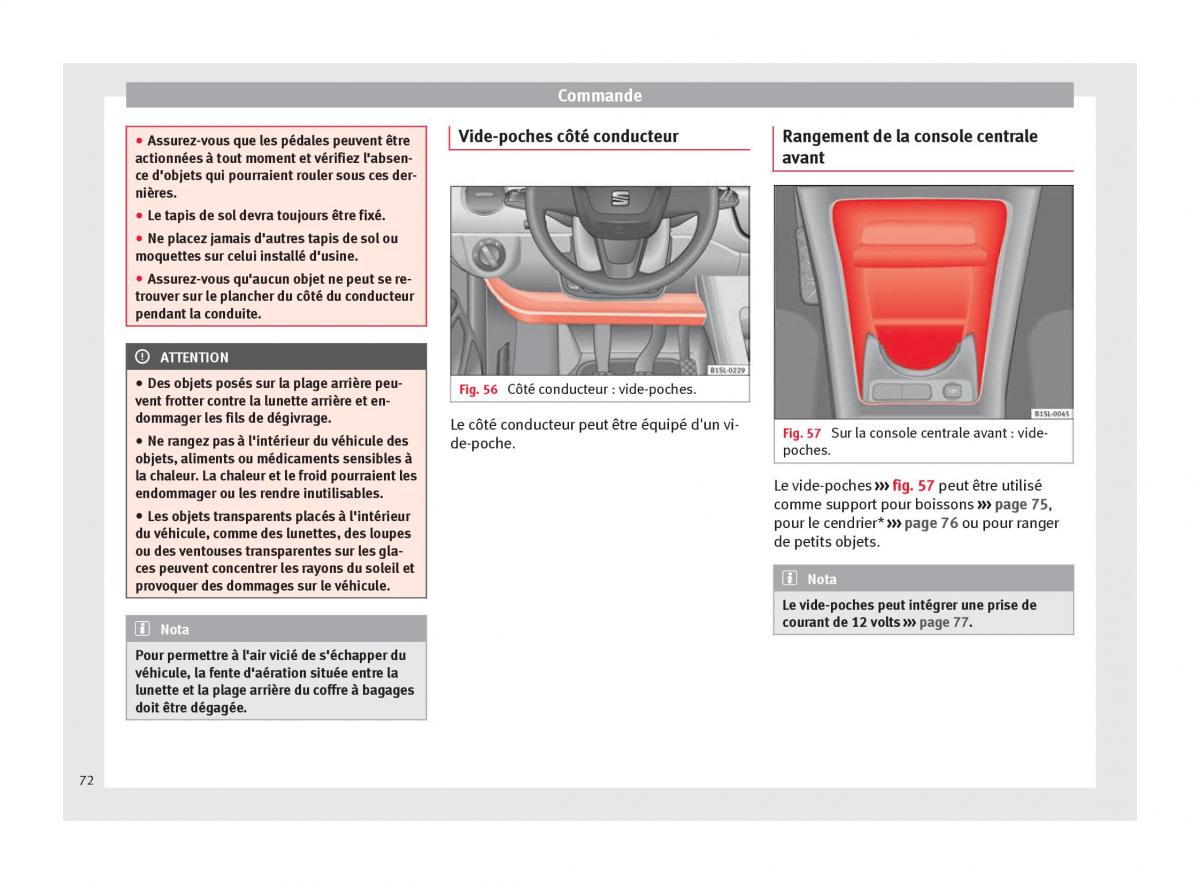 Seat Mii manuel du proprietaire / page 74