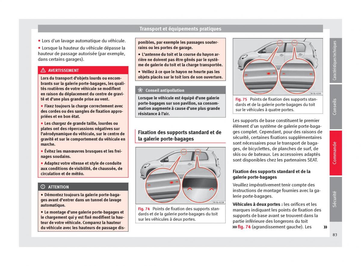 Seat Mii manuel du proprietaire / page 85