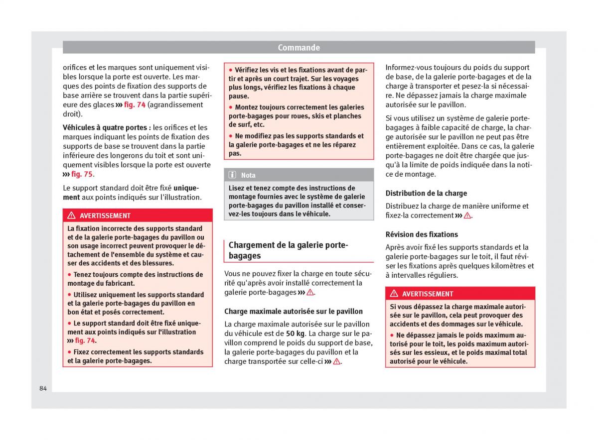 Seat Mii manuel du proprietaire / page 86