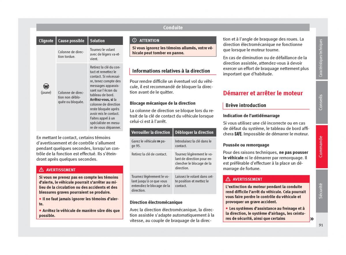 Seat Mii manuel du proprietaire / page 93