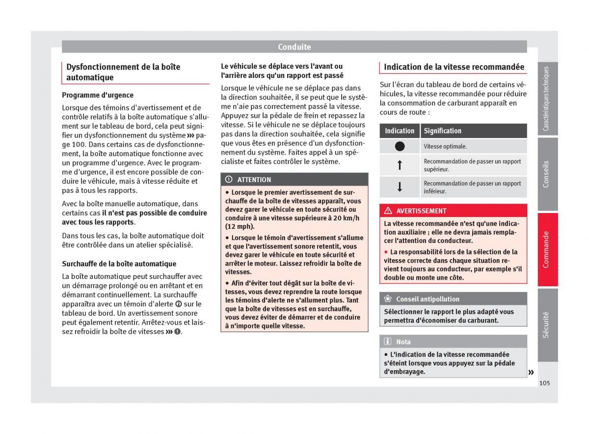 Seat Mii manuel du proprietaire / page 107