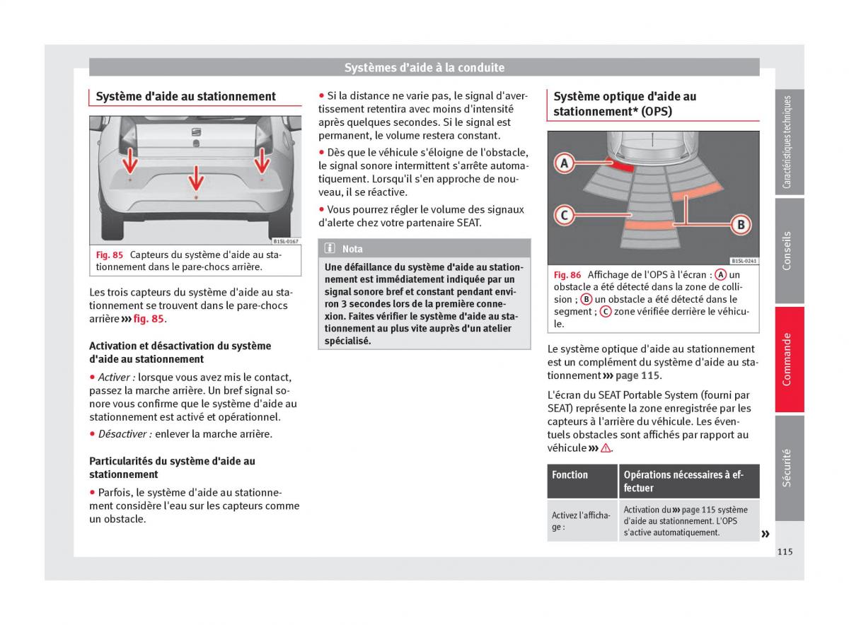 Seat Mii manuel du proprietaire / page 117