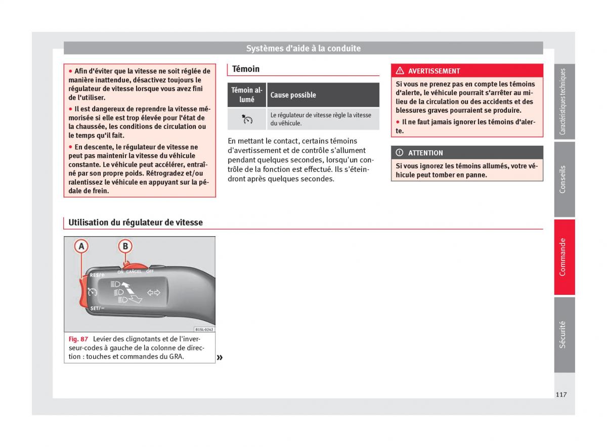 Seat Mii manuel du proprietaire / page 119