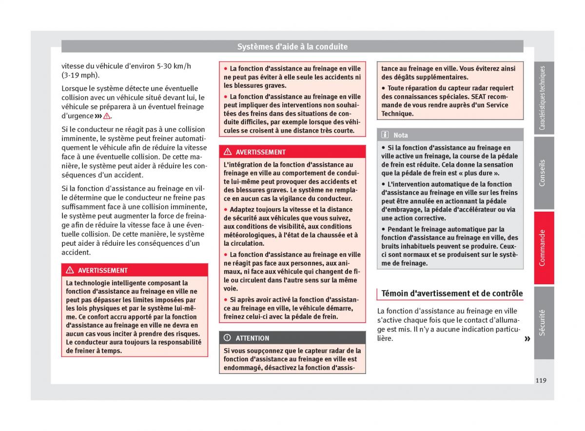 Seat Mii manuel du proprietaire / page 121