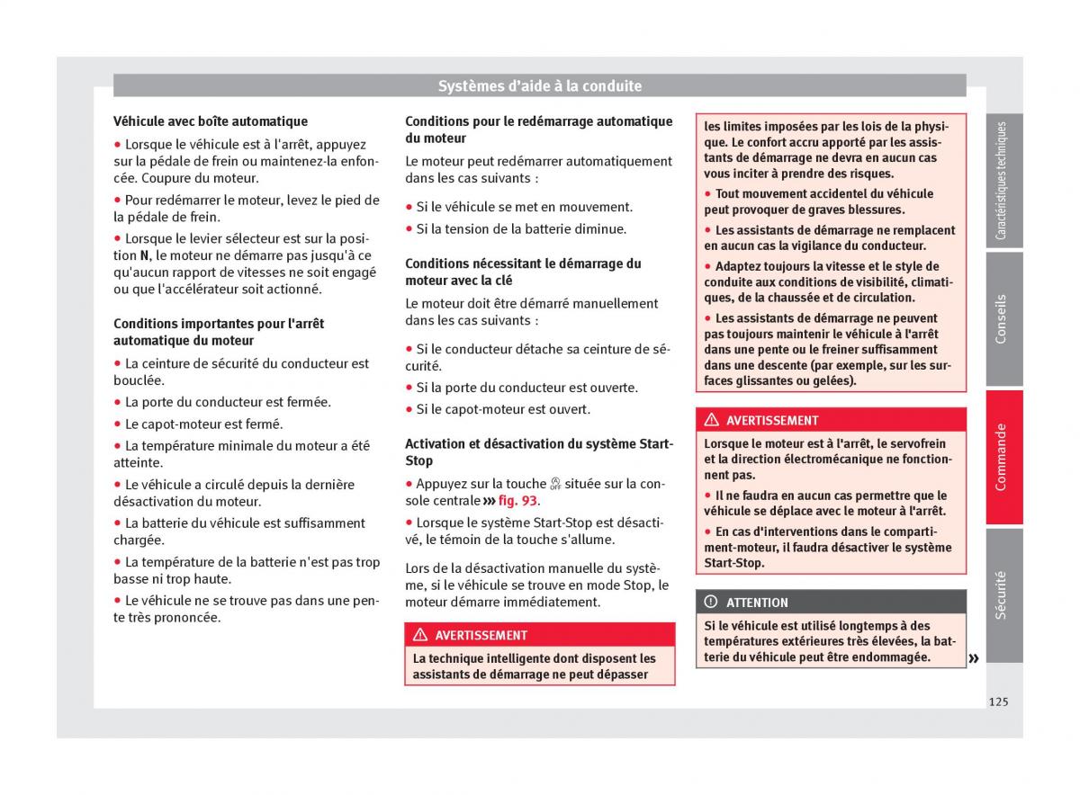 Seat Mii manuel du proprietaire / page 127