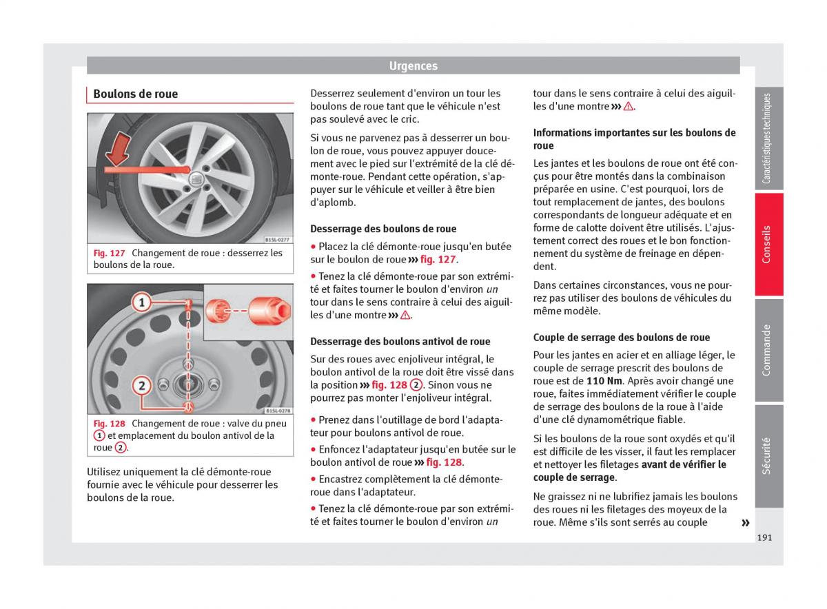 Seat Mii manuel du proprietaire / page 193