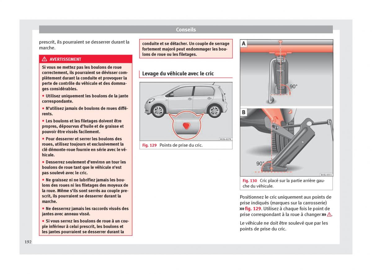 Seat Mii manuel du proprietaire / page 194