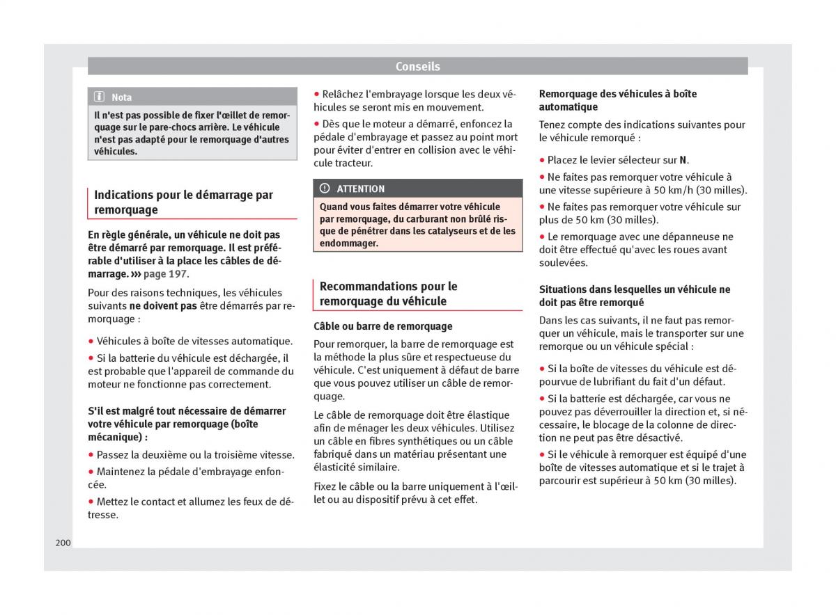 Seat Mii manuel du proprietaire / page 202