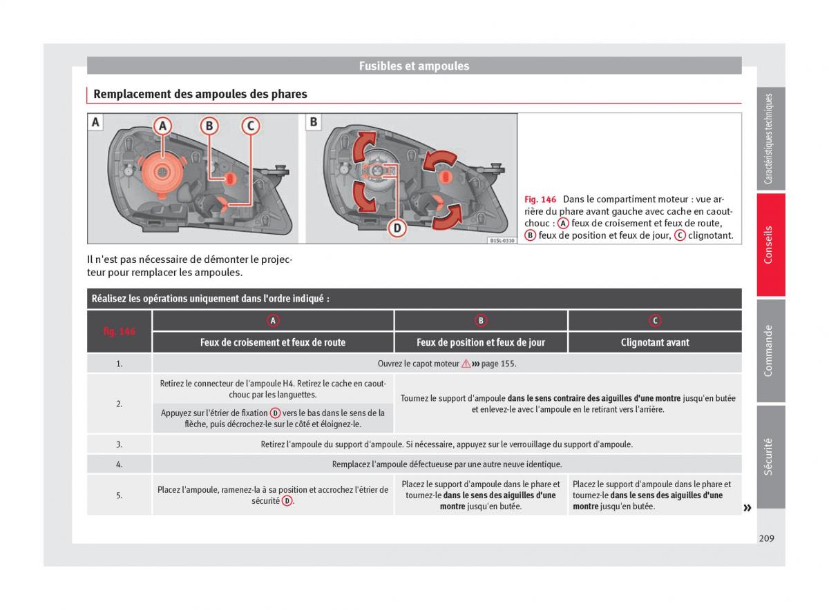 Seat Mii manuel du proprietaire / page 211