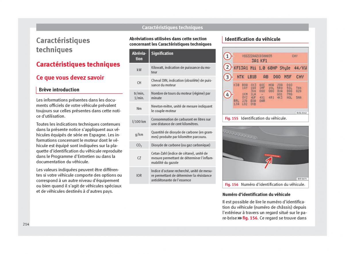 Seat Mii manuel du proprietaire / page 216