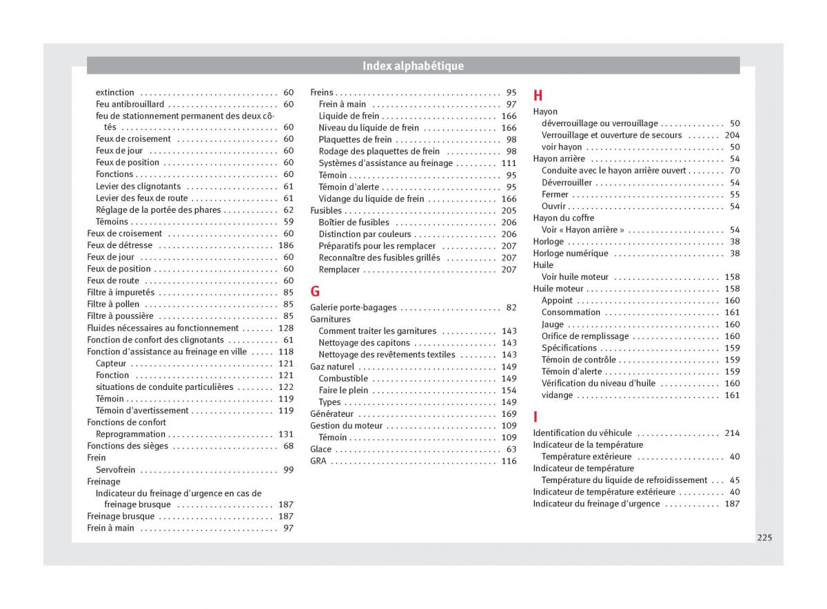 Seat Mii manuel du proprietaire / page 227