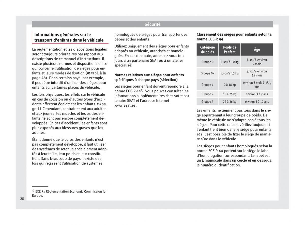 Seat Mii manuel du proprietaire / page 30