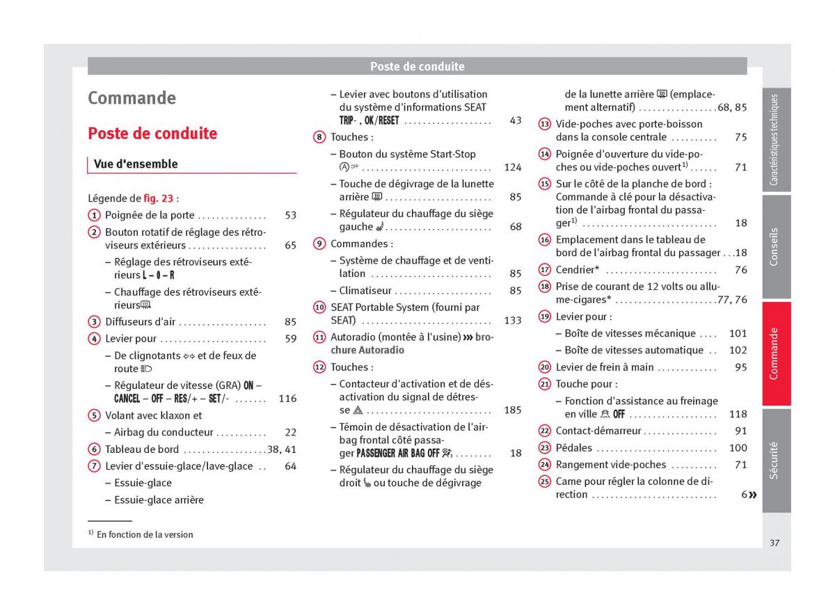 Seat Mii manuel du proprietaire / page 39