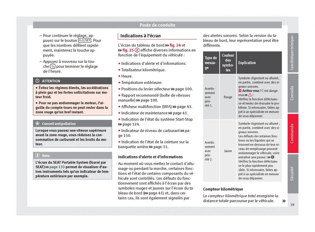 Seat Mii manuel du proprietaire / page 41