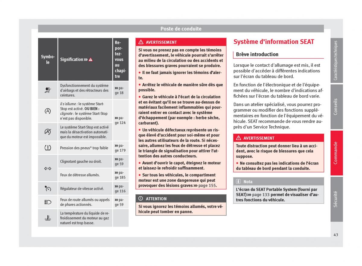 Seat Mii manuel du proprietaire / page 45