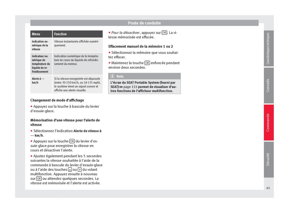 Seat Mii manuel du proprietaire / page 47