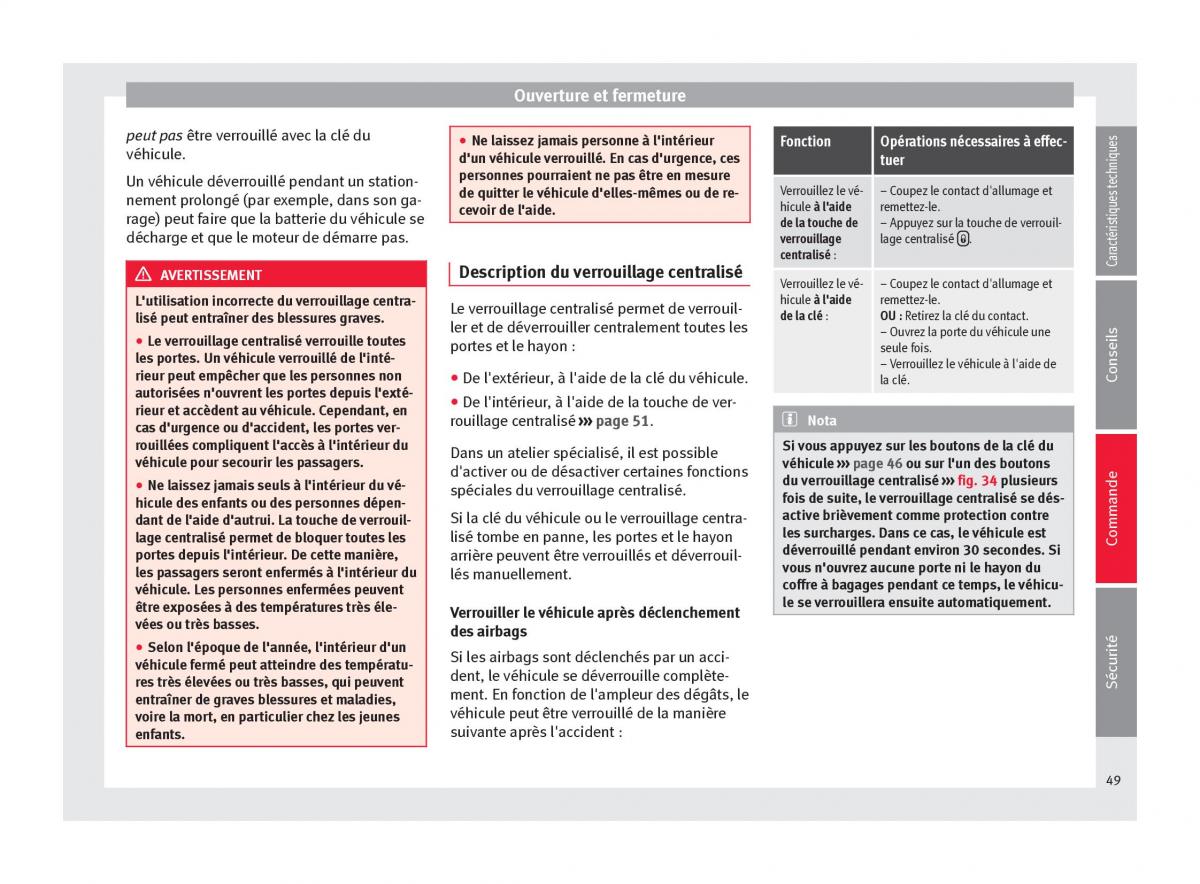 Seat Mii manuel du proprietaire / page 51