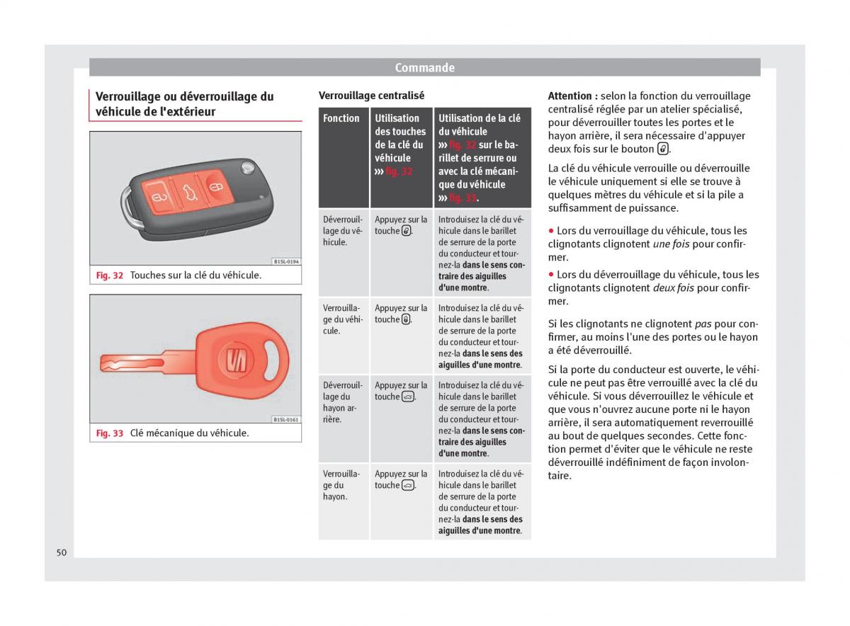 Seat Mii manuel du proprietaire / page 52