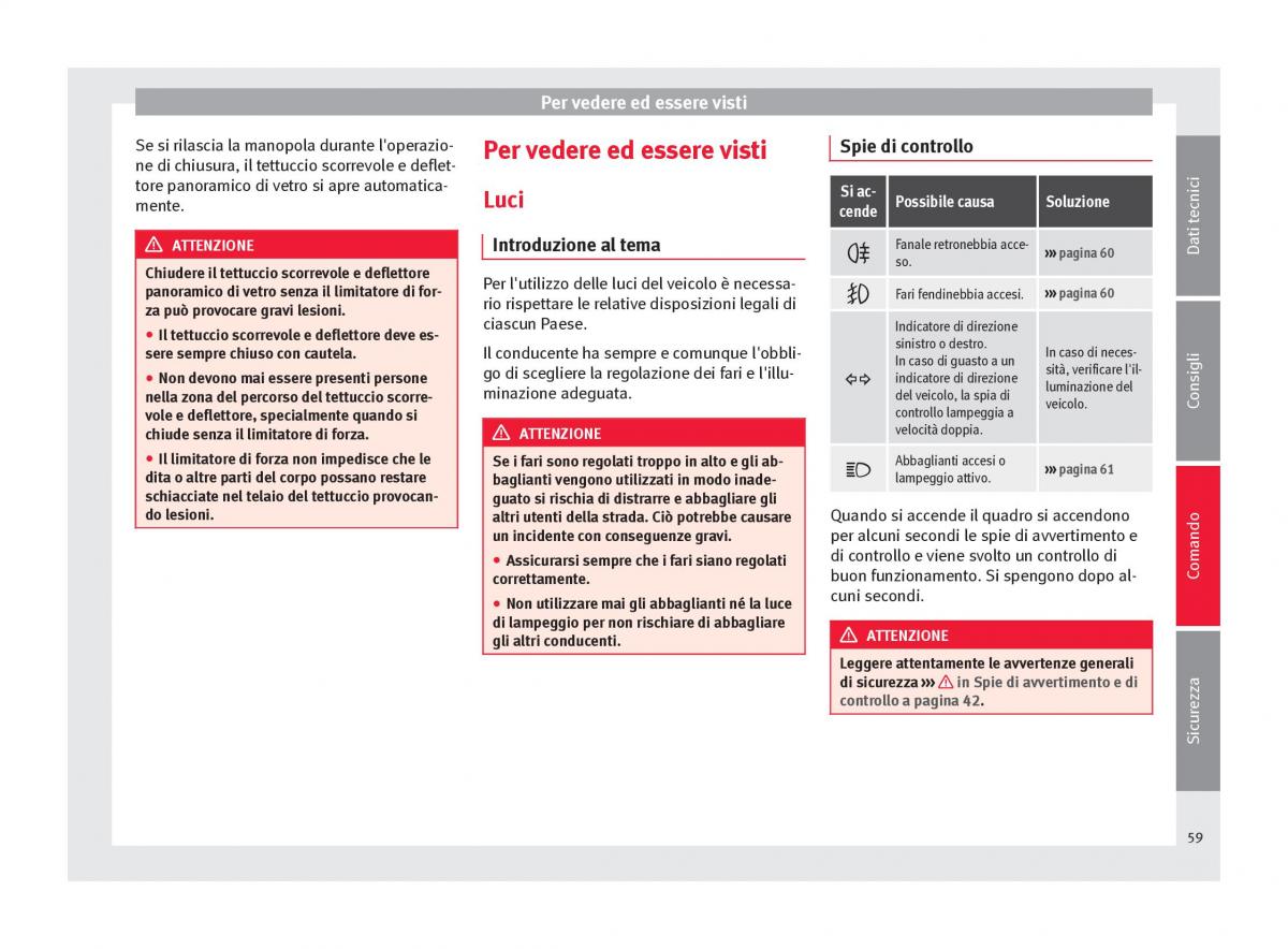 Seat Mii manuale del proprietario / page 61