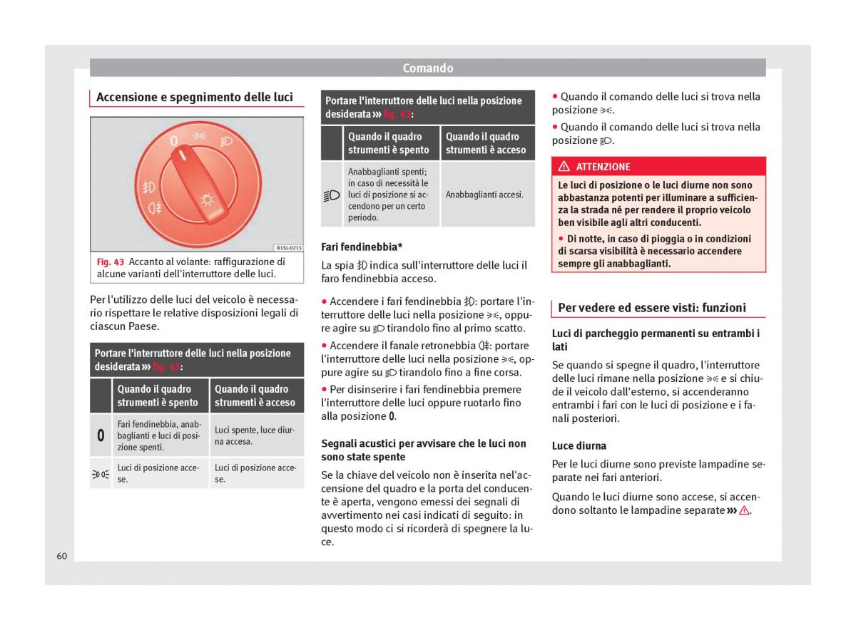 Seat Mii manuale del proprietario / page 62