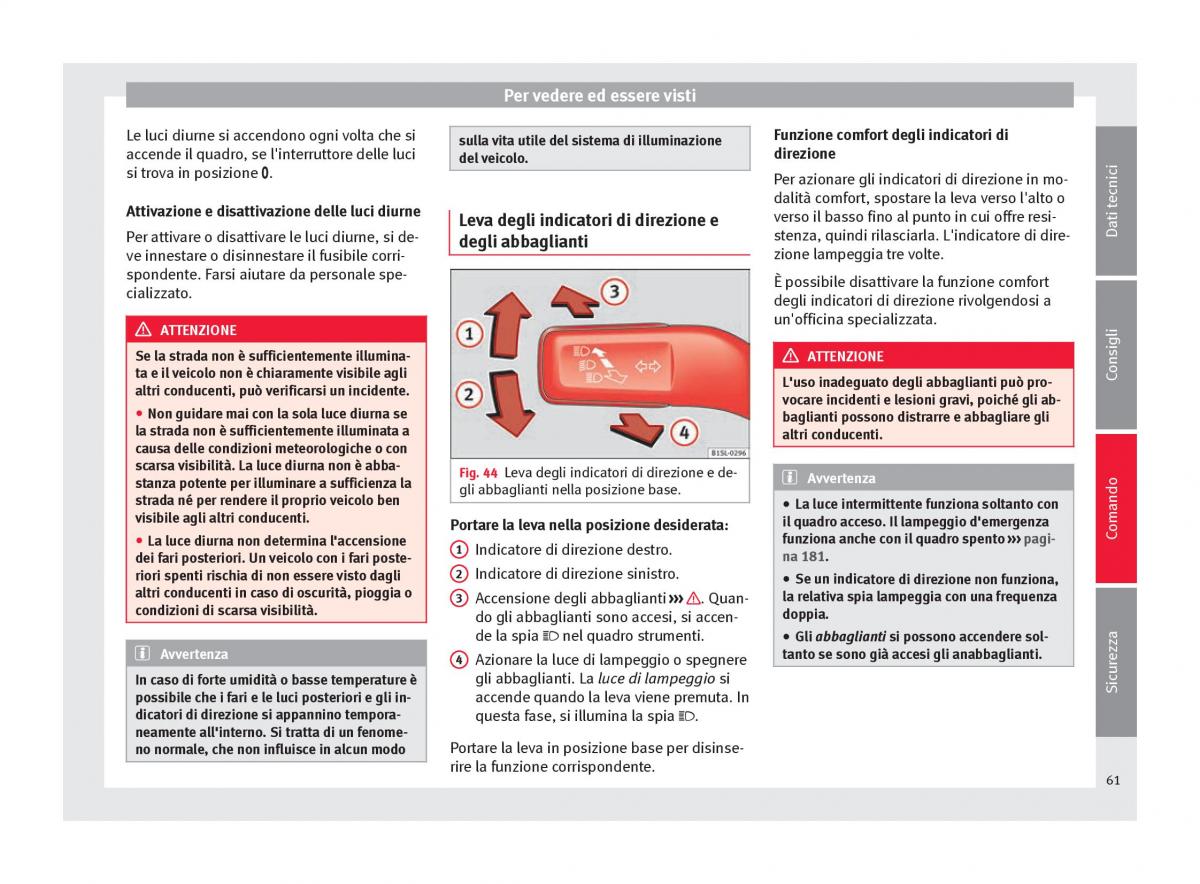 Seat Mii manuale del proprietario / page 63