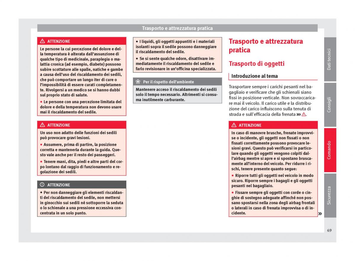 Seat Mii manuale del proprietario / page 71