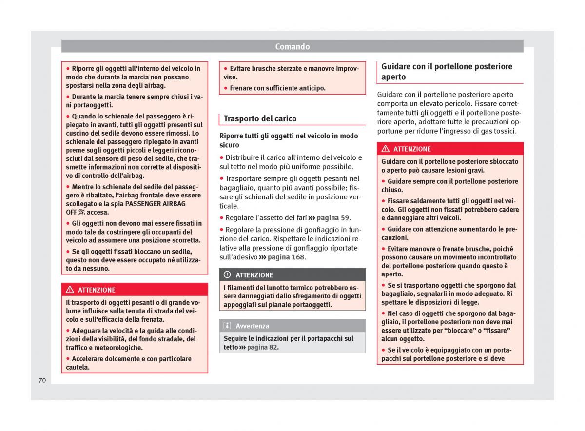 Seat Mii manuale del proprietario / page 72