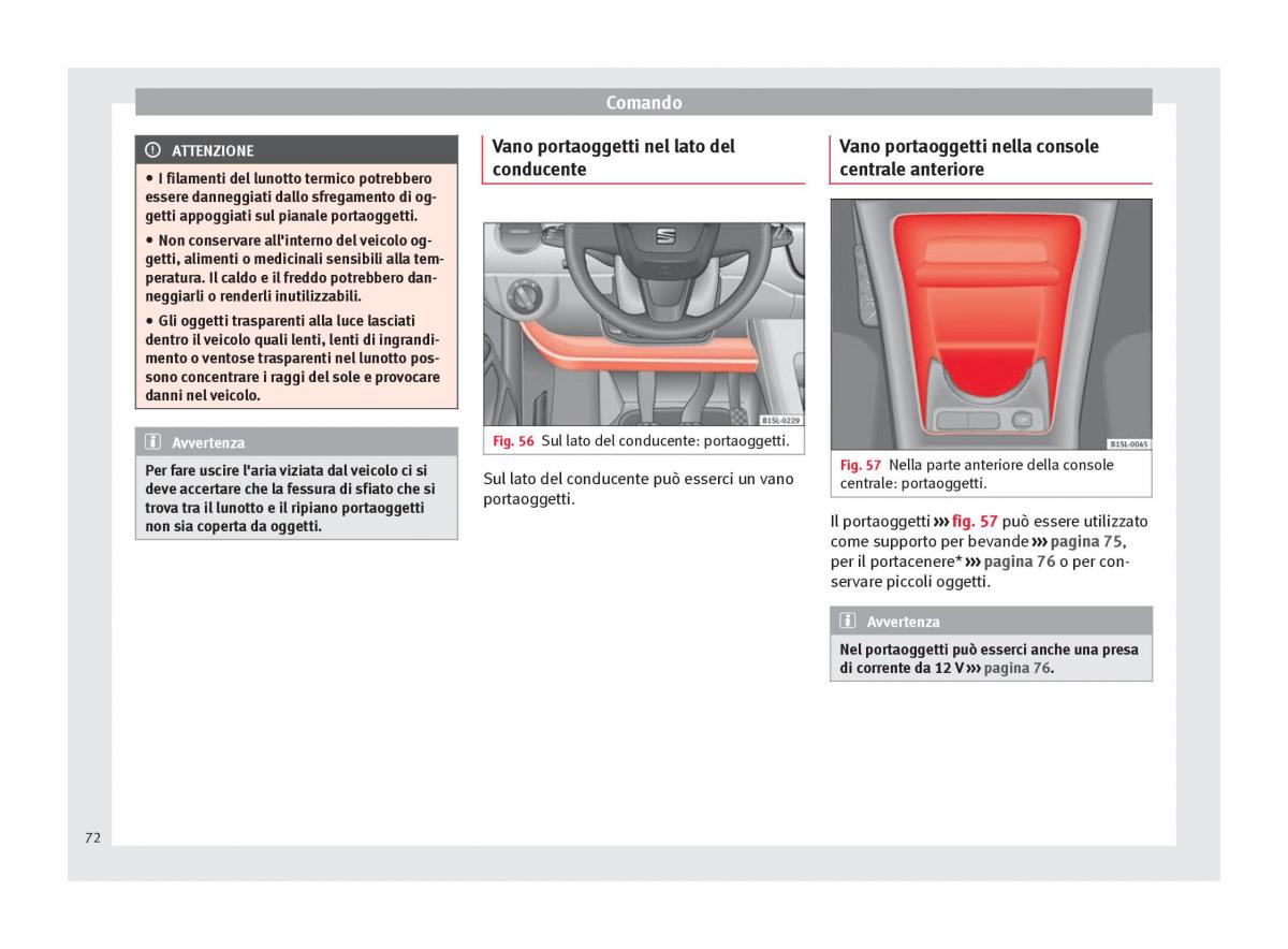 Seat Mii manuale del proprietario / page 74