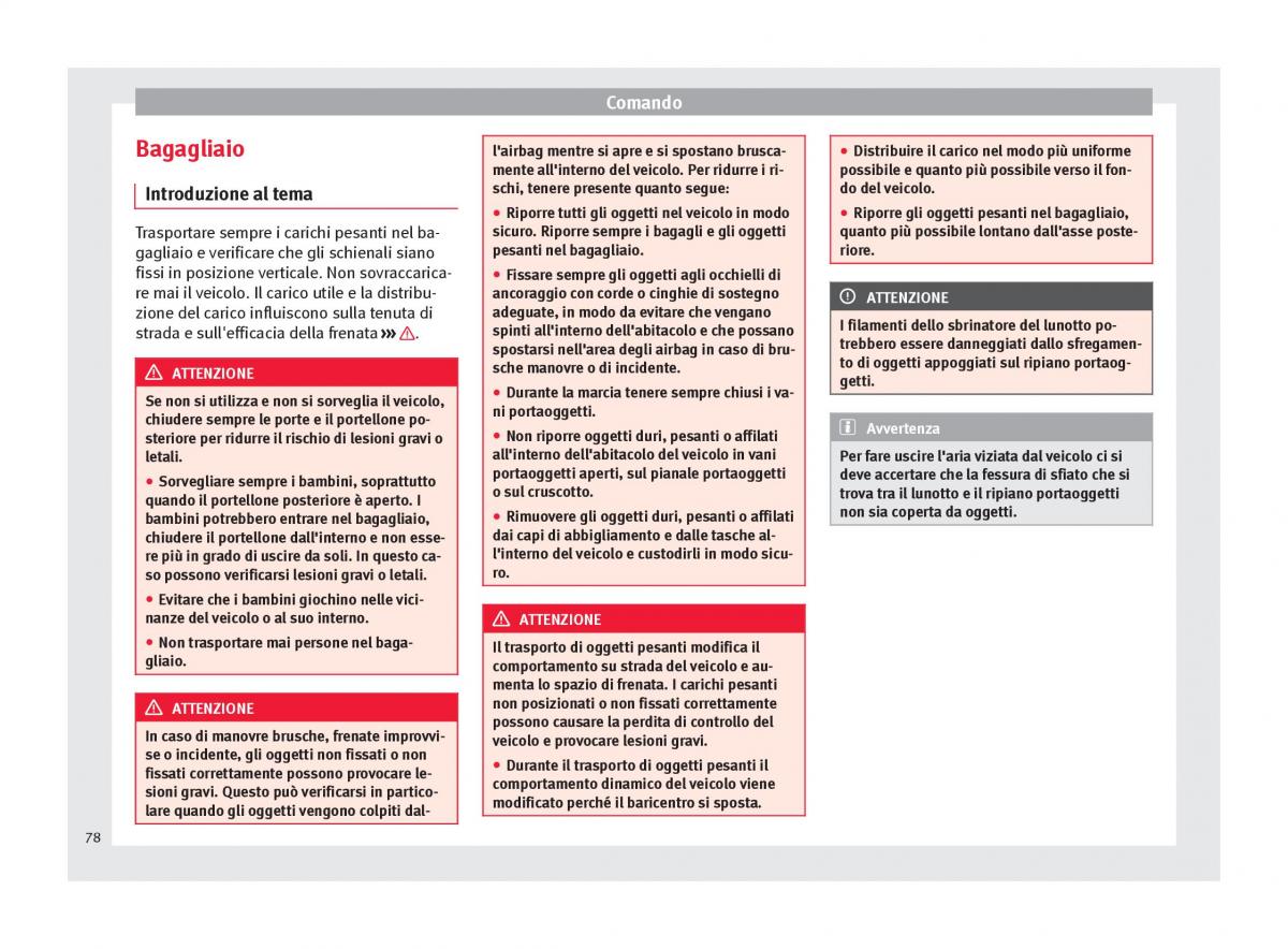 Seat Mii manuale del proprietario / page 80